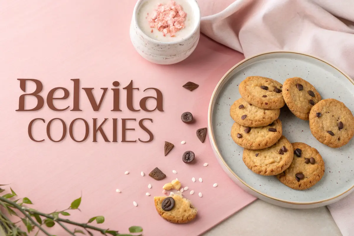 BelVita cookies paired with yogurt and fresh berries for a healthy breakfast.