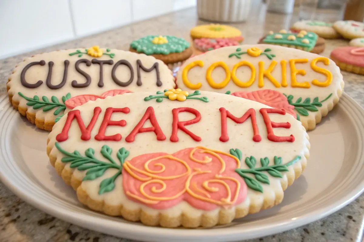 A collection of custom cookies decorated with unique designs for various events.