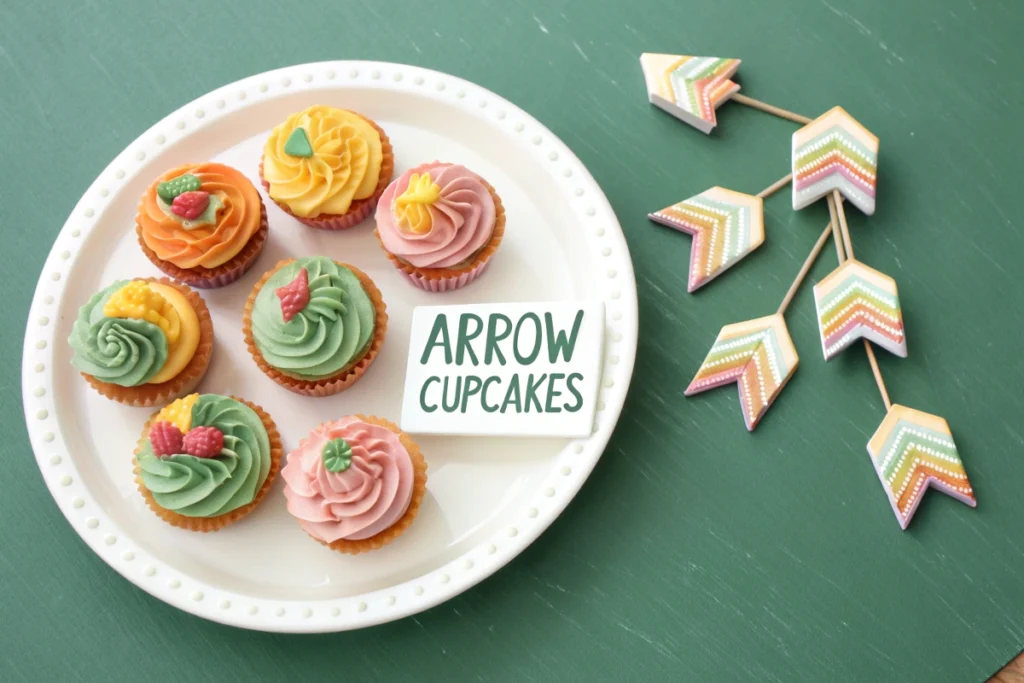 Arrow Cupcakes Recipe: A Fun, Delicious Treat for Any Occasion 2 arrow cupcakes write the name in photo from ab 1 Arrow Cupcakes Recipe: A Fun, Delicious Treat for Any Occasion