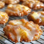 Gluten free apple fritters with vanilla glaze