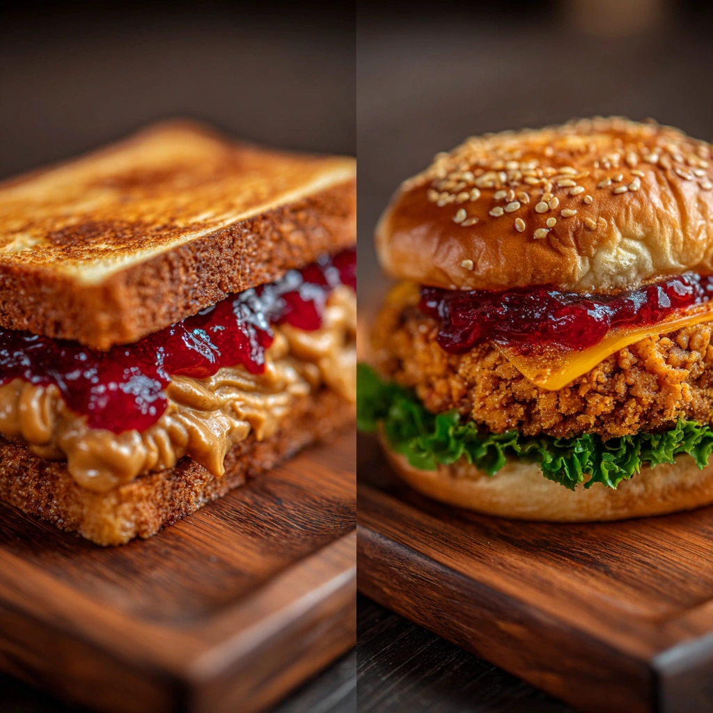 pb-and-j-burger1.webp PB and J burger and sandwish side-by-side
