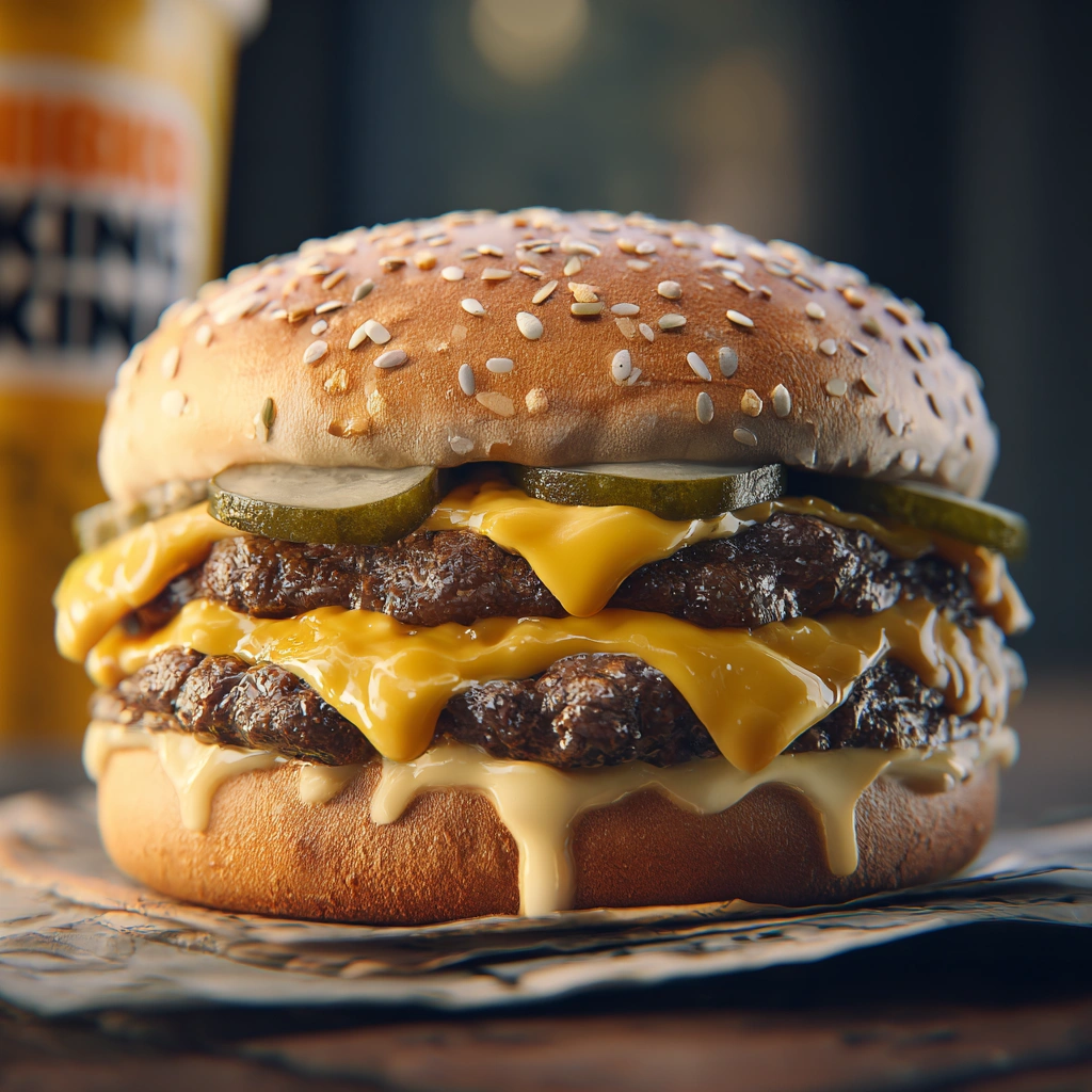 burger king double cheeseburger nutrition close-up photo