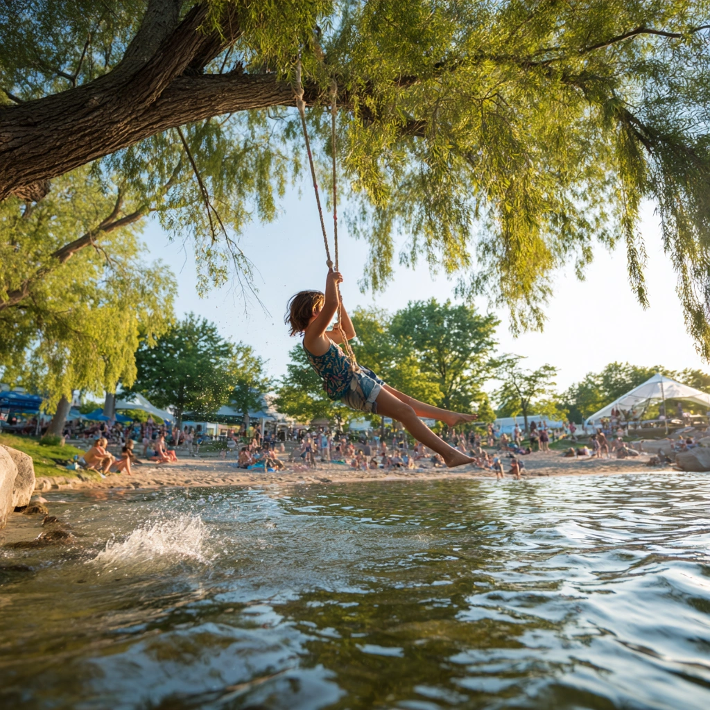 burgers-lake-trapeze-swing.webp lake3 Burgers Lake Guide: History, Activities, and What to Expect