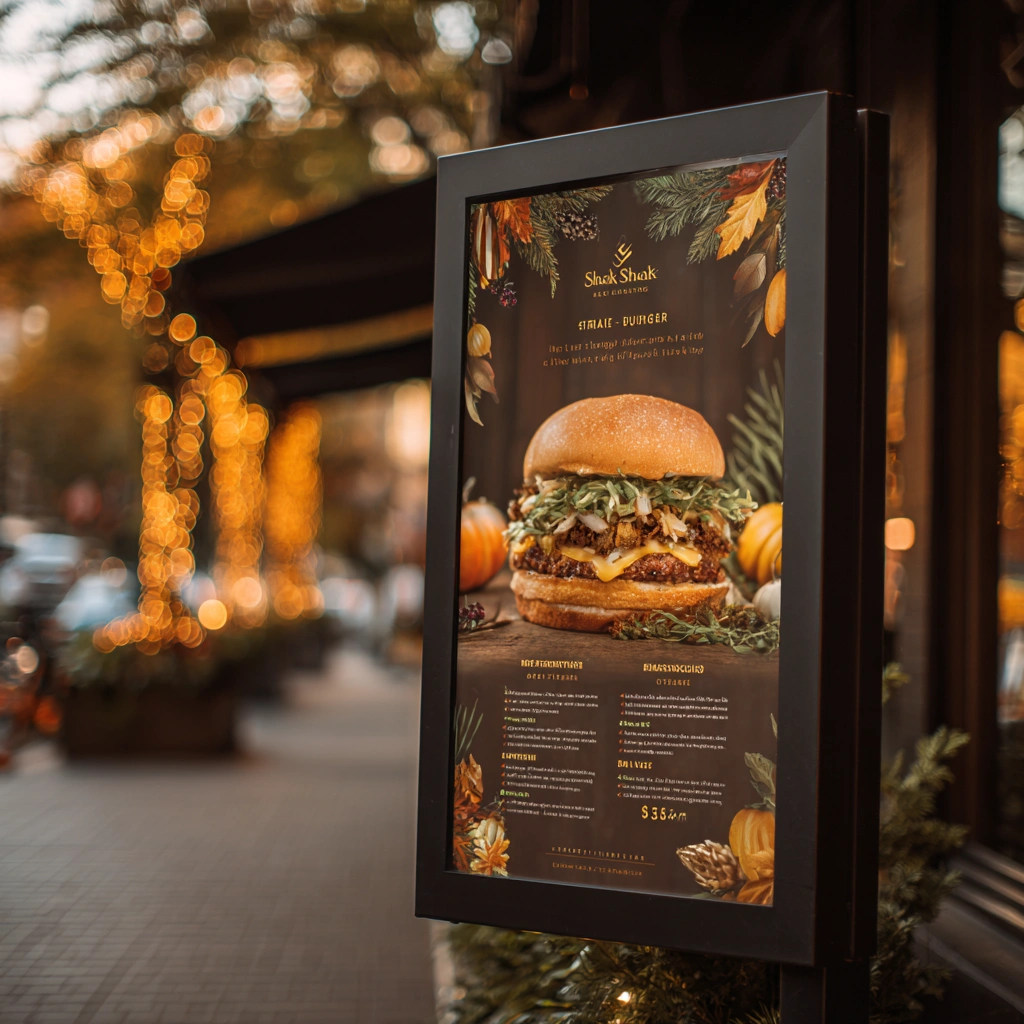 Truffle Burger Shake Shack: What’s Behind the Buzz and Flavor? 8 Seasonal menu display featuring Shake Shack’s truffle burger
