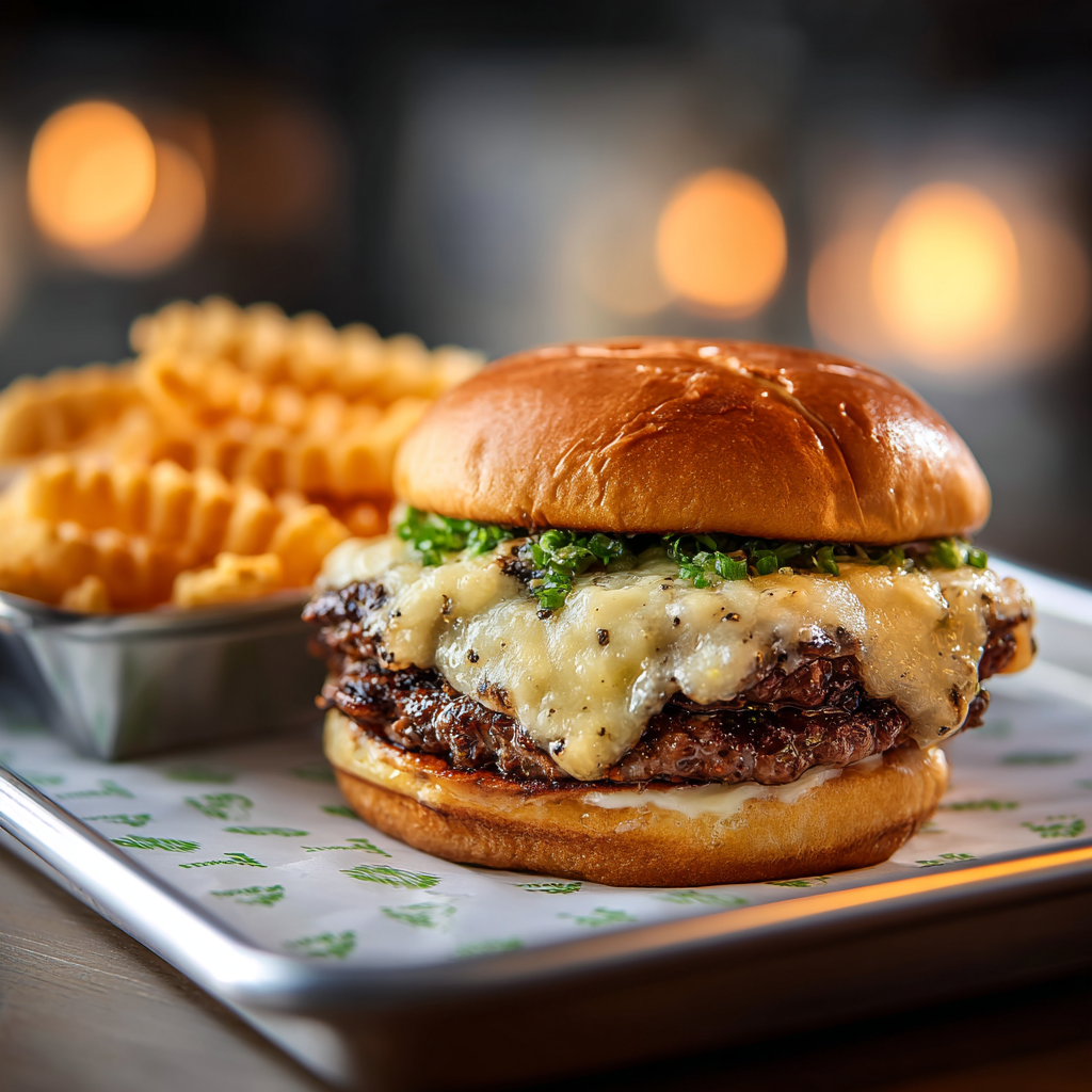 u7415457667 Shake Shack truffle burger with melted gruyre che 2fe25adb 9b41 42c8 a55a edd4d129369f 1 Truffle Burger Shake Shack Price: What You’re Really Paying For
